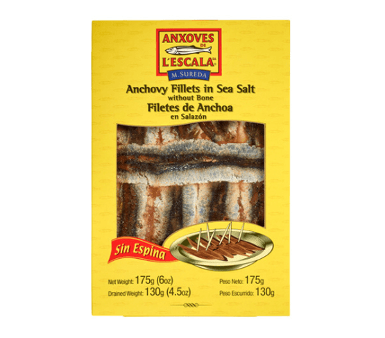 ANXOVES DE L'ESCALA Filets d'Anxova en Sal 175g