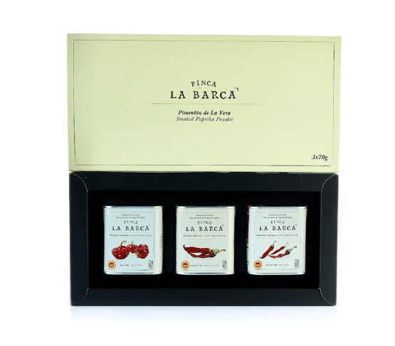 FINCA LA BARCA Estuche “Original” Pimentón Ahumado 3 Variedades x 70g