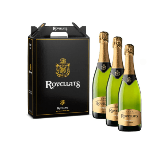 ROVELLATS Caixa de 3 ampolles de Cava Reserva Imperial Brut Nature 2020 75cl